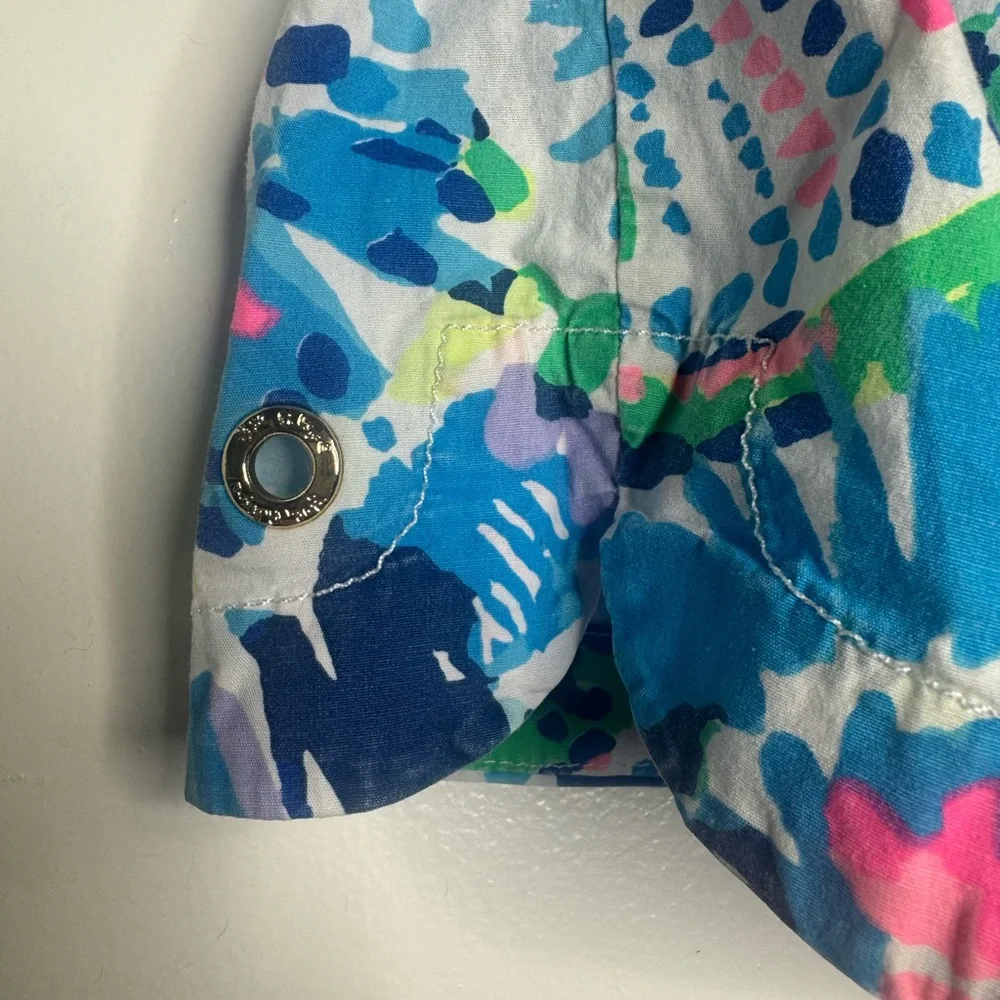 Lilly Pulitzer Shorts Womens  Blue Ocean View Board Shorts Casual Beach - Picture 6 of 9